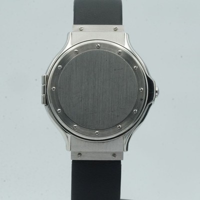 HUBLOT MDM QUARZ DAMEN UHR 28MM STAHL LEDER BAND VINTAGE ARMBANDUHR HU022 2