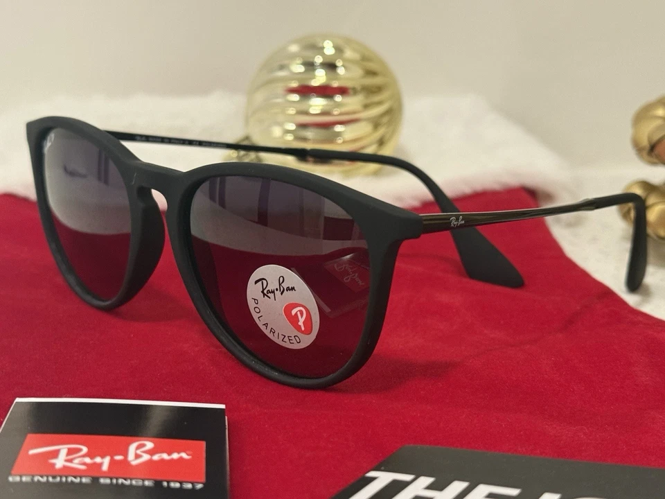 Gafas de sol Ray-Ban RB 4171 ERIKA 622/8G polarizadas negras redondas para mujer 54-18 145 Foto 4 de 4