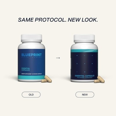 Blueprint Bryan Johnson Essential 60 Capsules - Daily Multivitamin/Multimineral