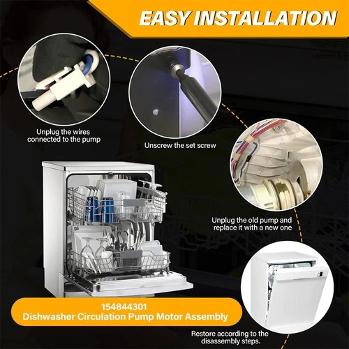 New 154844301 Replacement Circulation Pump For Frigidaire Dishwasher By OEM MFR - Picture 12 of 12