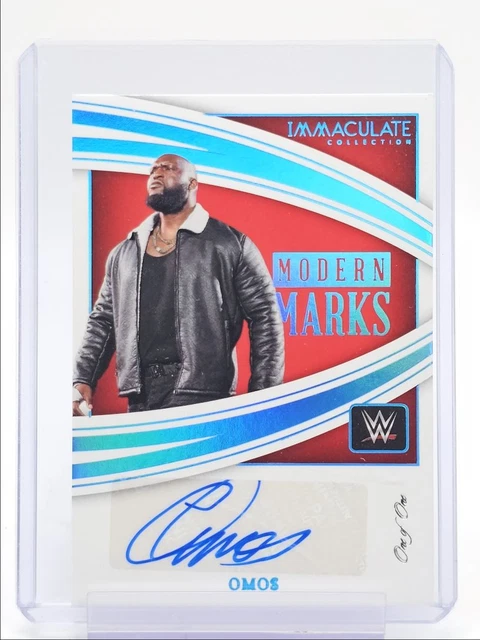 Omos 2022 Immaculate WWE Modern Marks Platinum Auto 1/1 Q6438