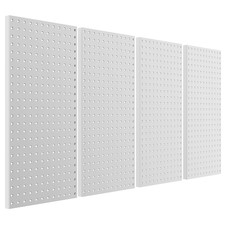 Metal Pegboard Panels 12" X 24", 4 Pack Grey Wall Mounted Tool Organizer Boards,
