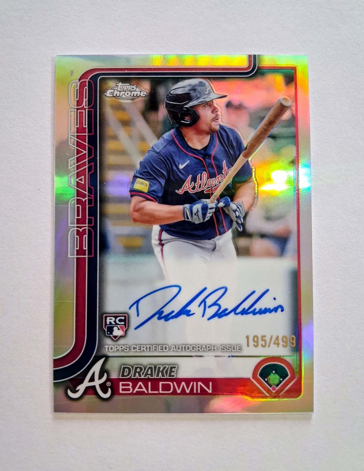 2025 Topps Chrome Rookie Autographs Drake Baldwin RC #RA-DBA Refractor /499 ROY!