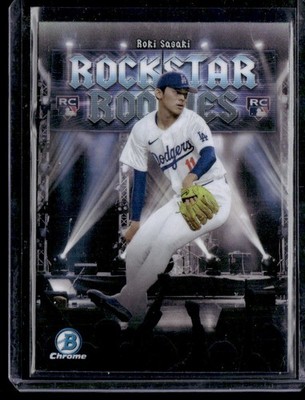 ROKI SASAKI 2025 BOWMAN ROCKSTAR ROOKIES RC LOS ANGELES DODGERS #RR-20