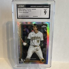 Topps Chrome Update 2025 Nick Kurtz USC180 Prism Refractor RC CGC 9 Athletics