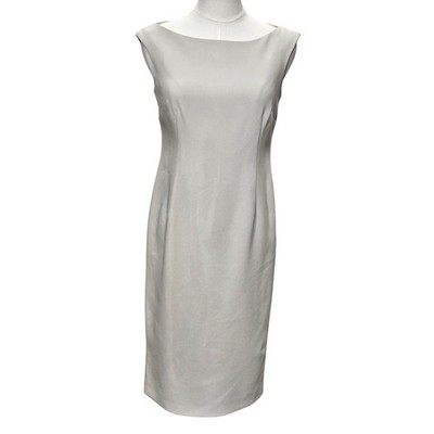 Anne Klein Dress Womens 2 Petite Putty Sleeveless Sheath Career Formal New Tags