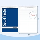 Steno Pads 6x9 5 Pack Gregg Ruled Top Spiral Notebook 60 Sheets White