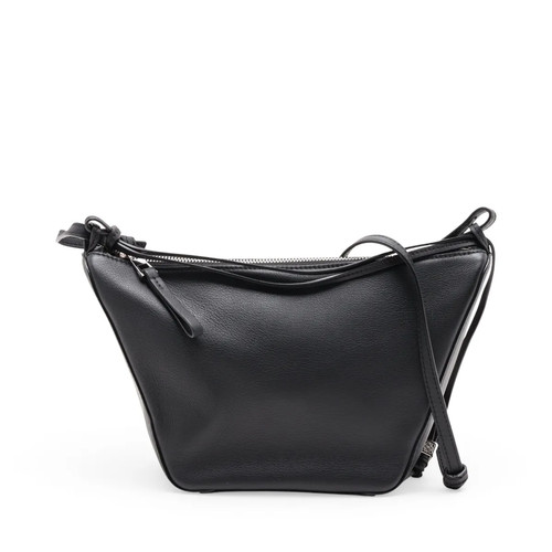 Loewe Hammock Mini Hobo Leather 2 Way Shoulder Bag Black