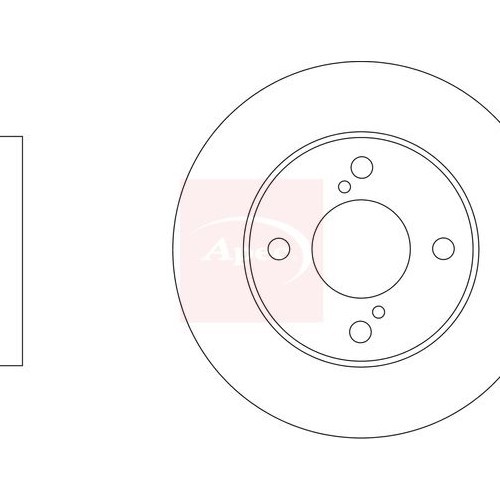 For SUZUKI IGNIS III MF FF 2016 on BRAKE DISC (FRONT) (SINGLE) DSK3448