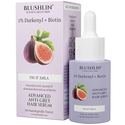 Blushlin 2%Darkenyl for Anti Grey Hair Serum Anti-Greying Actives with Biotin,..