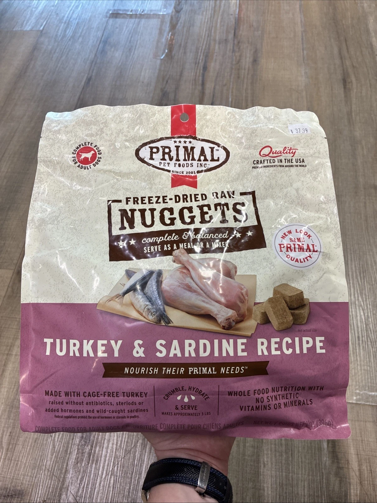 Primal Freeze-Dried Dog Nuggets, Turkey & Sardine 14 oz Dog Food