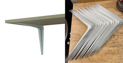 20pc lot Project (100 lbs per) Source 13.5''x 11'' White book Shelf Bracket #48510
