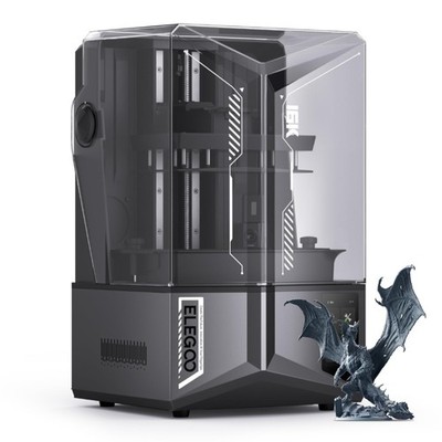 3D Printer ELEGOO Saturn 4 Ultra 16K Mono LCD 150mm h Black Resin Flip-up Smart