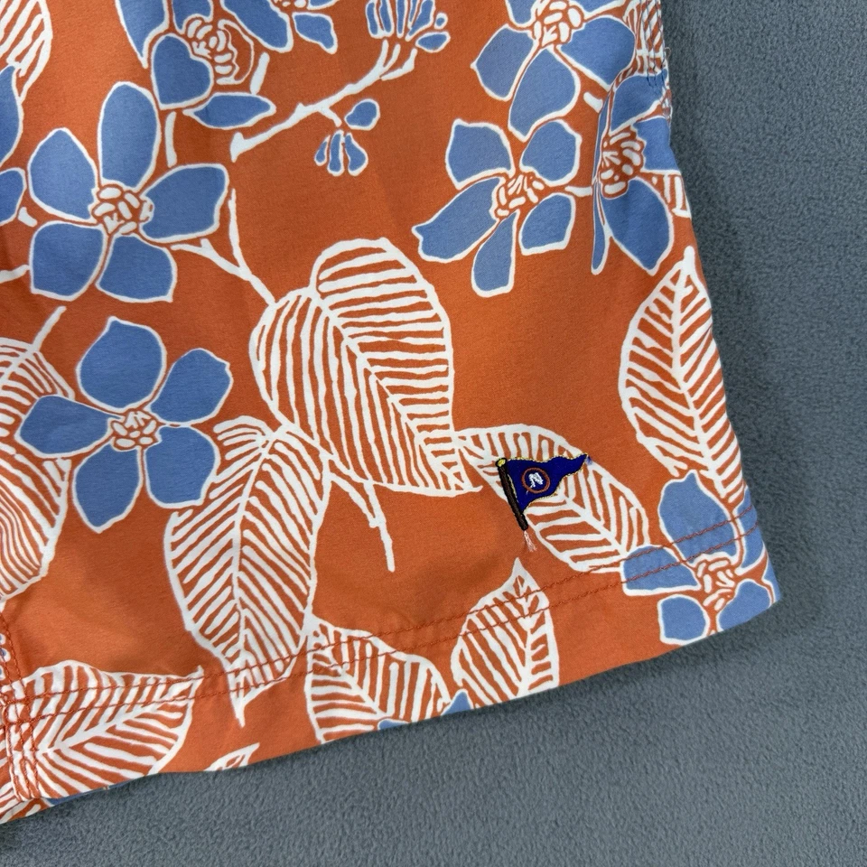 Reyn Spooner Board Shorts Mens 32 Orange Floral Hawaiian Surf Beach Swim Trunks - Image 3 of 4