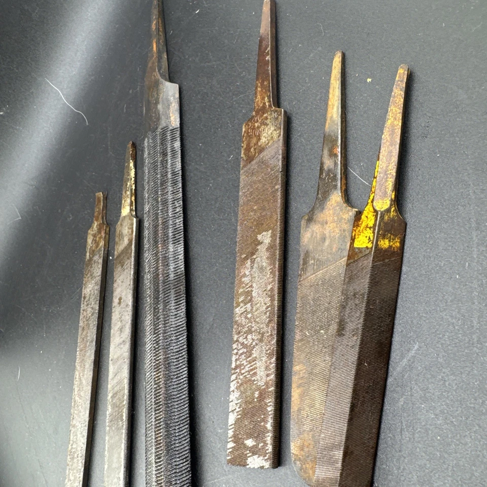 Juego de limas planas, redondas y medias redondas Bastard mixtas, 6 piezas, hechas en EE. UU.📦 Foto 2 de 4