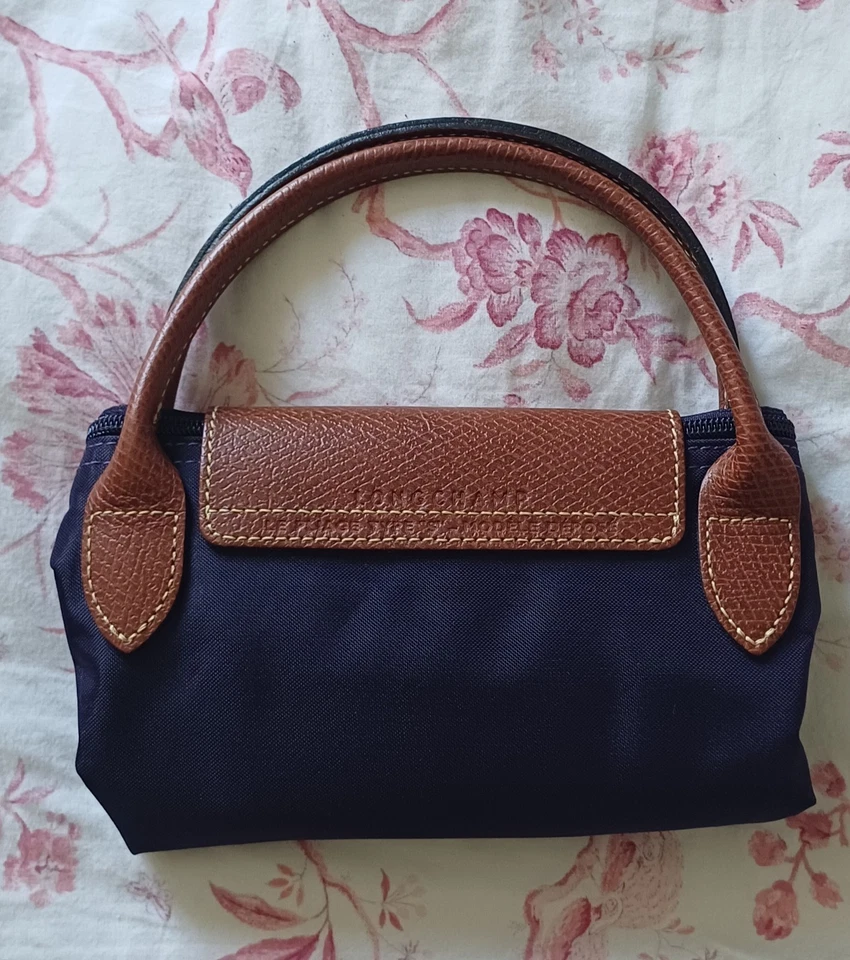 Longchamp 'Le Pliage', petit sac à main, violet - Photo 4/4
