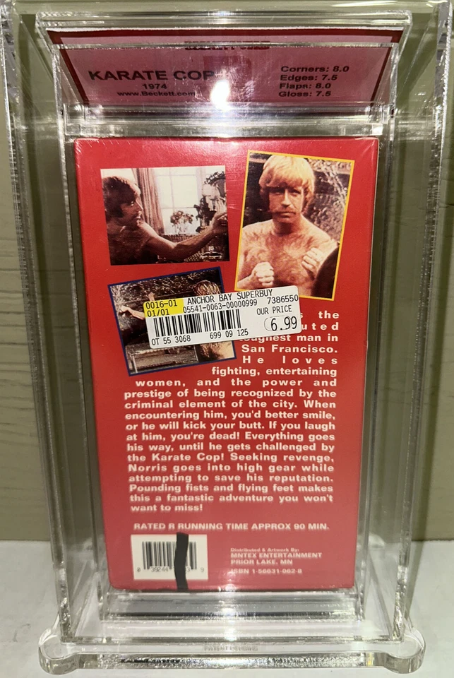 Chuck Norris in KARATE COP VHS Video Tape 1974 FACTORY SEALED BECKETT BGS 7.5 B+ - Image 3 of 3