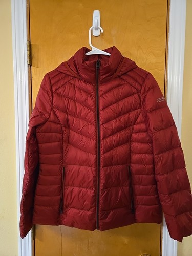 Lucky Brand Jacket Womens M Red Down Coat Parka Outdoors Ladies NWOT Packable