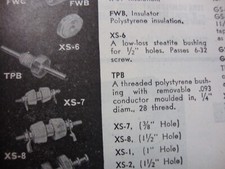 vintage polystyrene thru-panel bushing XS-7 National Radio