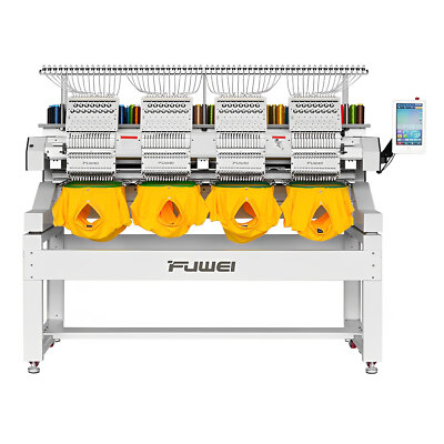 15.75in x 15.75in (400X400mm) 4 Heads 12/15 Needle Embroidery Machine 1200RPM