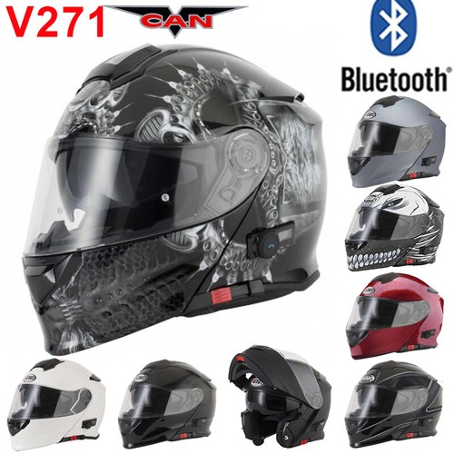 VCAN V271 BLINC BLUETOOTH 5 FLIP UP MOTORBIKE MOTORCYCLE HELMET ACU