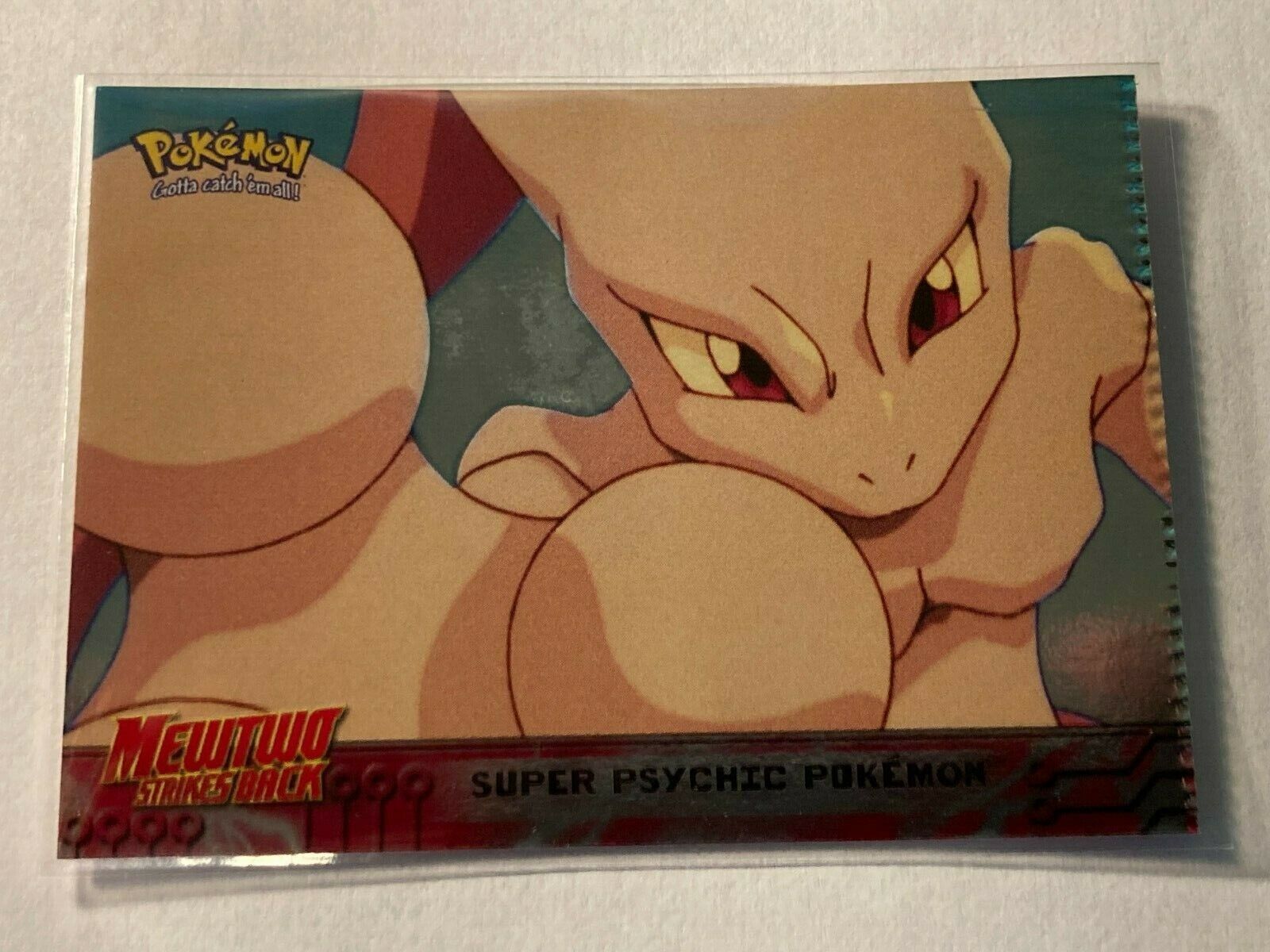 Pokemon Card Super Psychic Mewtwo Strikes Back Foil Promo Topps Crimp Error