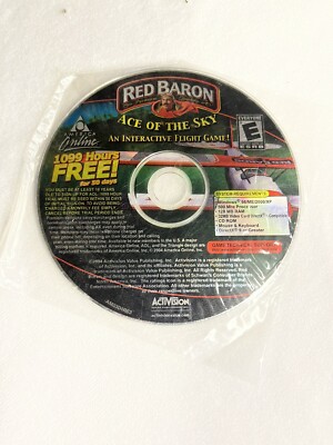 Red Baron Ace Of The Sky Interact Flight Game PC CD-ROM 2004 AOL Promotional 