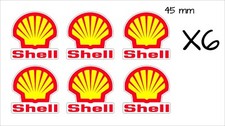 Shell Stickers SIX (6) 45 x 45 mm each