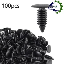 100x 8mm Bumper Clips Auto Car Hole Plastic Rivets Fastener Fender Push Pin NEW
