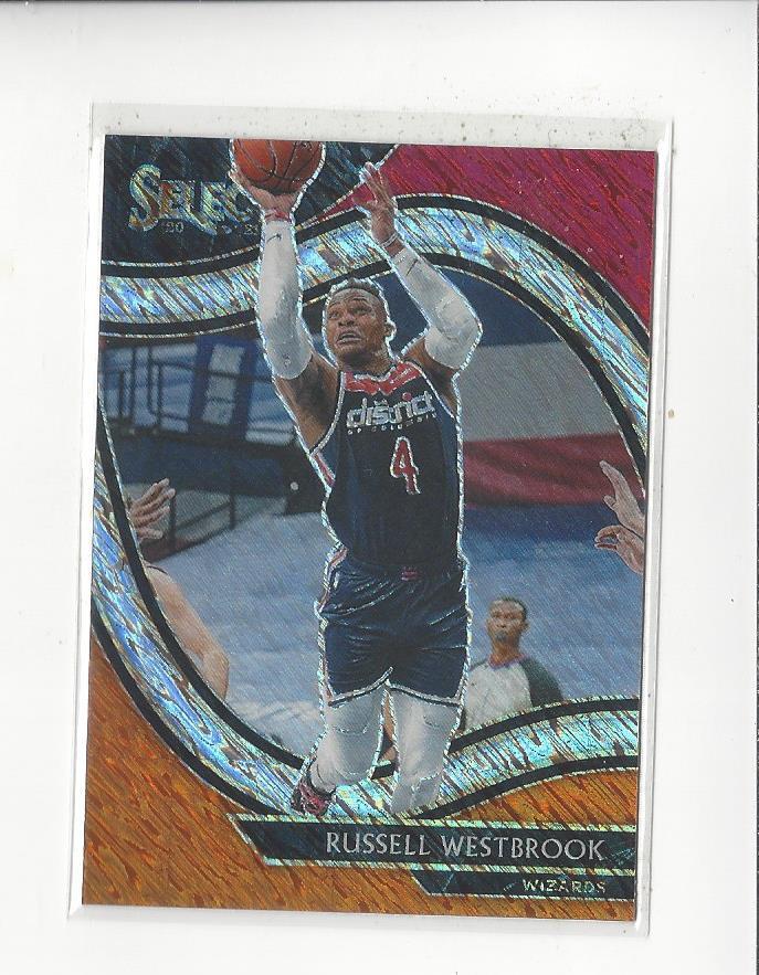 2020-21 Select Prizms Red White Orange Shimmer #226 Russell Westbrook Wizards