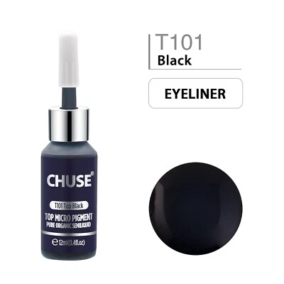CHUSE Maquillaje Permanente Colores Microblading Pigmentos Cejas Tinta 12ml Negro