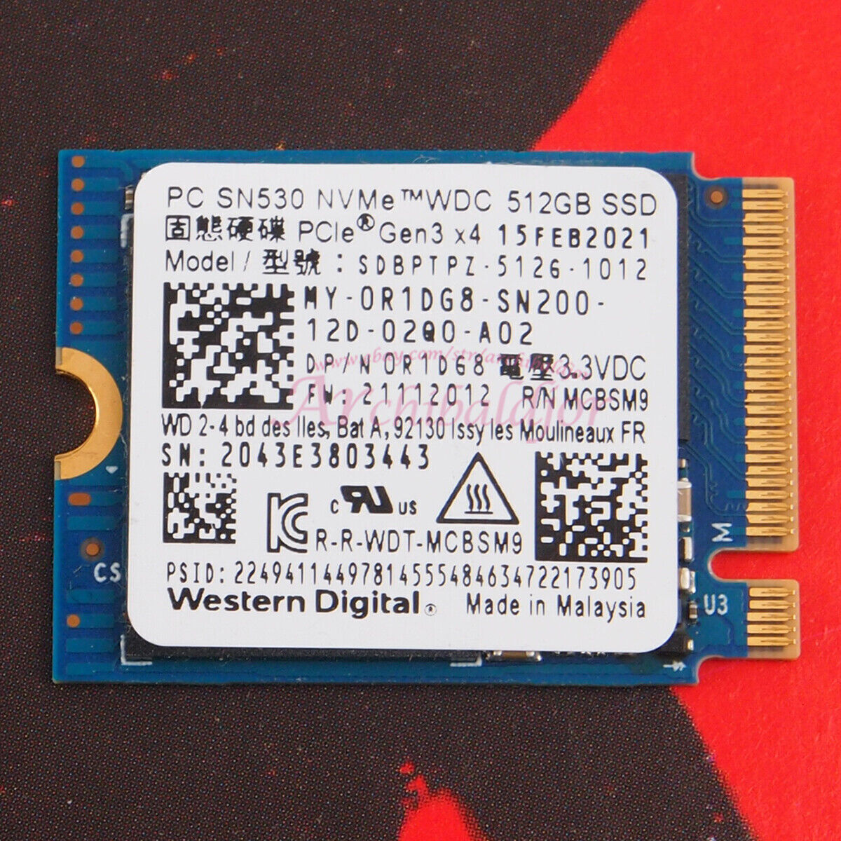 内蔵型SSD WD PC SN530 NVMe SSD 512GB M.2 2230 Western Digital PC SN530 512GB M.2 2280 NVMe Internal SSD (SDBPNPZ