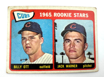 1965 Topps Rookie Stars Billy Ott & Jack Warner #354 RC Chicgo Cubs - Low Grade