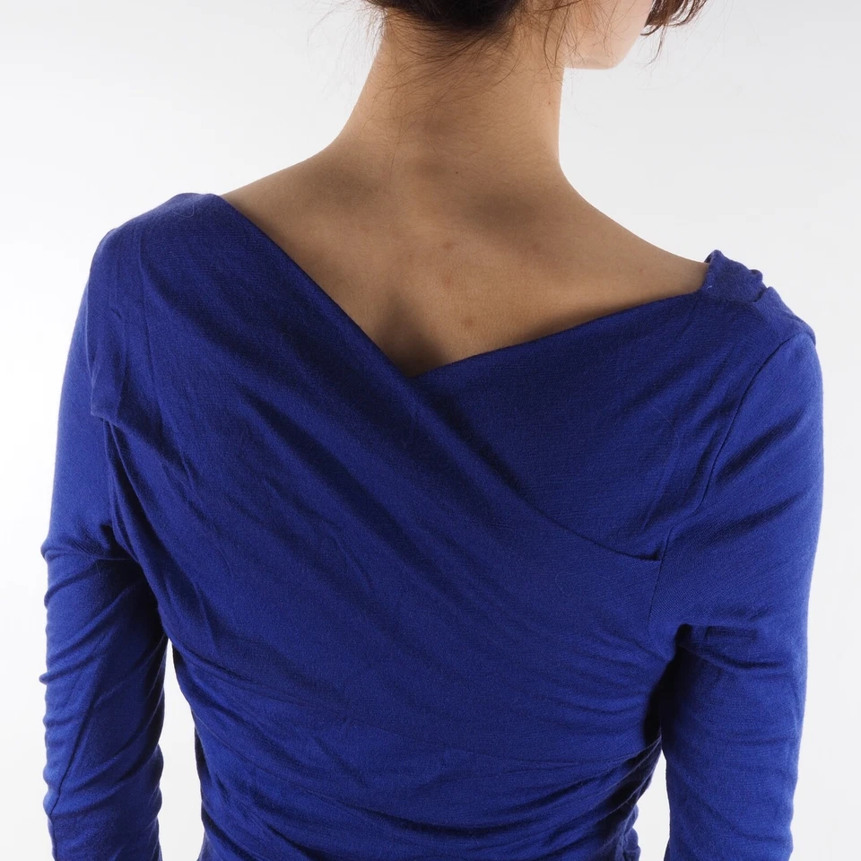 Mini Vestido Vivienne Westwood Anglomania Para Mujer Vintage Azul Lana Talla S/Pequeño Foto 3 de 4