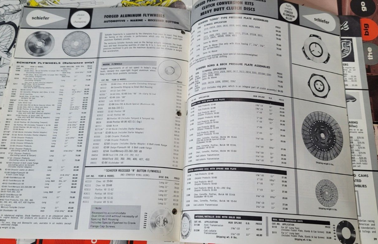 Original Vintage 1964 Hot Rod Parts Catalog EDELBROCK Drag Racing NHRA