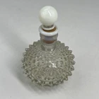 BEAUTIFUL VINTAGE FENTON HOBNAIL MILK GLASS PERFUME/COLOGNE BOTTLE DECANTER