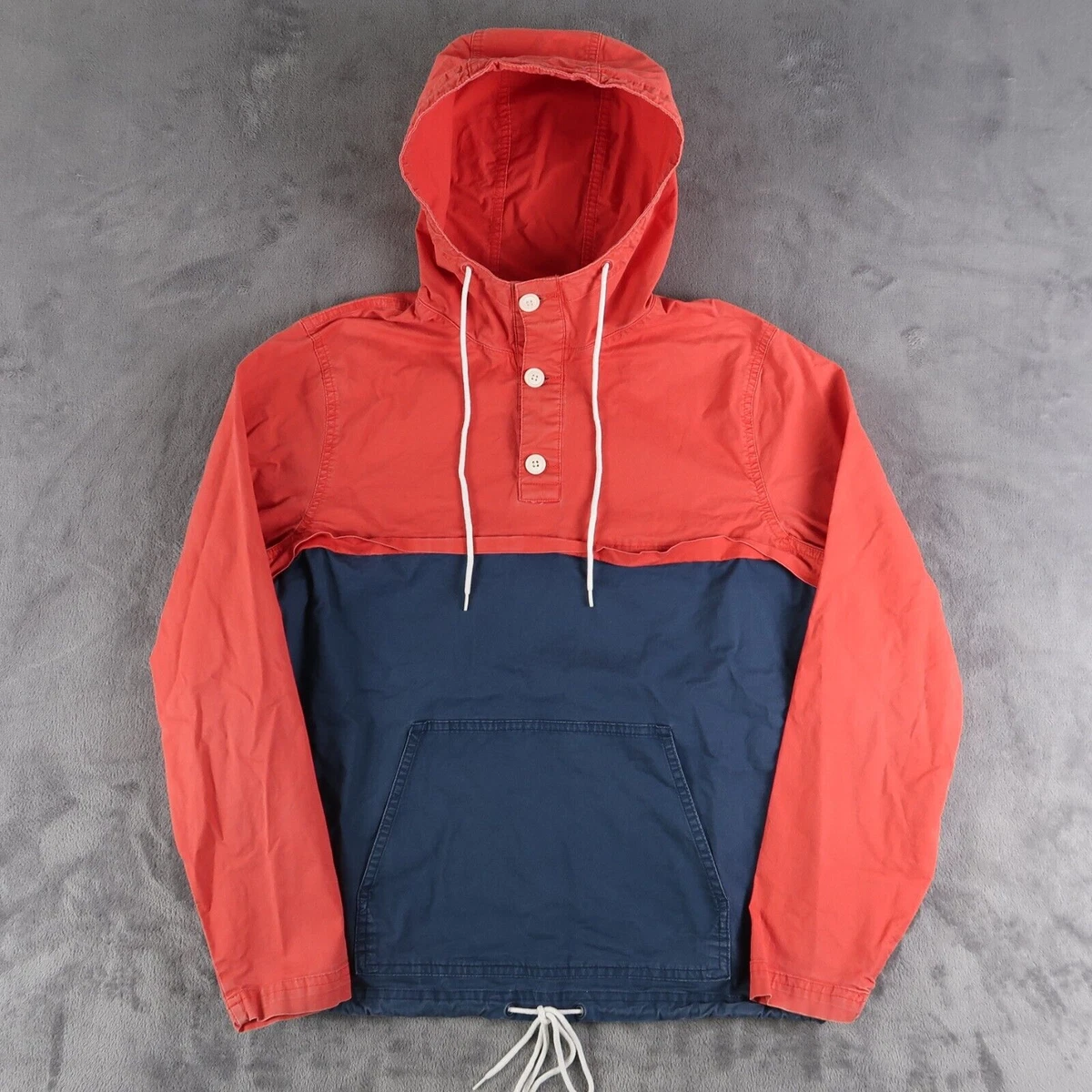Old Navy Pullover Jacket Mens Size S Small Pocket Anorak Hood Logo