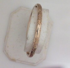 Vintage Victorian Child s Gold Filled Etched Bangle Bracelet 2 Inside