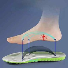 SHOCK ABSORPTION INSOLES ORTHOPEDIC SUPERSOFT FOR SPORTS SHOES 4D INSERTS FEET