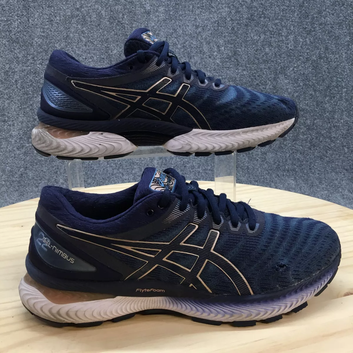 manzana maquinilla de afeitar Prever Asics Shoes Womens 9 Gel Nimbus 22 Running Sneakers Lace Up Flats 012A587  Blue | eBay