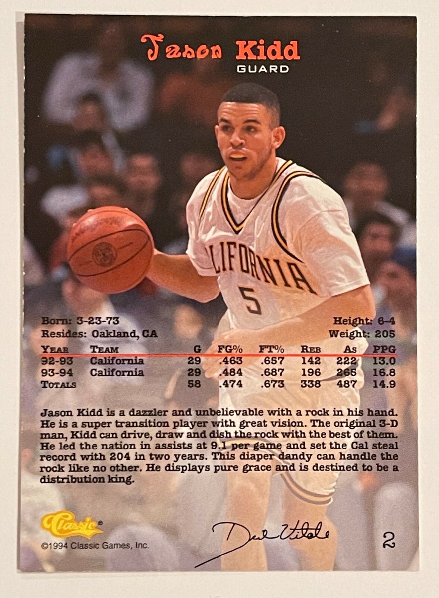 1994 Classic Jason Kidd #2 | eBay