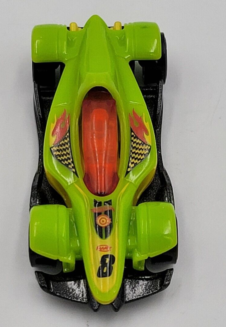 Hot Wheels RO937 1186 MJ I NL Racer Car Lime Green 1 64th Scale Used hot-wheels-ro937-1186-mj-i-nl-racer-car-lime-green-1-64th-scale-used