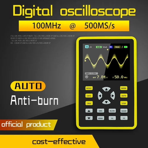 Digital Oscilloscope Single-Channel 500 MS/s 100 MHz 2.4" Analog Bandwidth - Picture 1 of 11