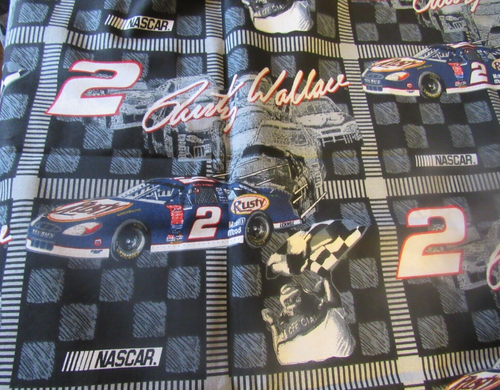 2002 Rusty Wallace # 2 Car Material 45 Inches by 36 Inches New - Picture 2 of 7