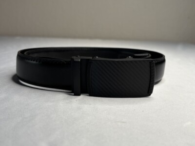 Chaoren Black Leather Belt Sz 28-38 Automatic Ratchet Click