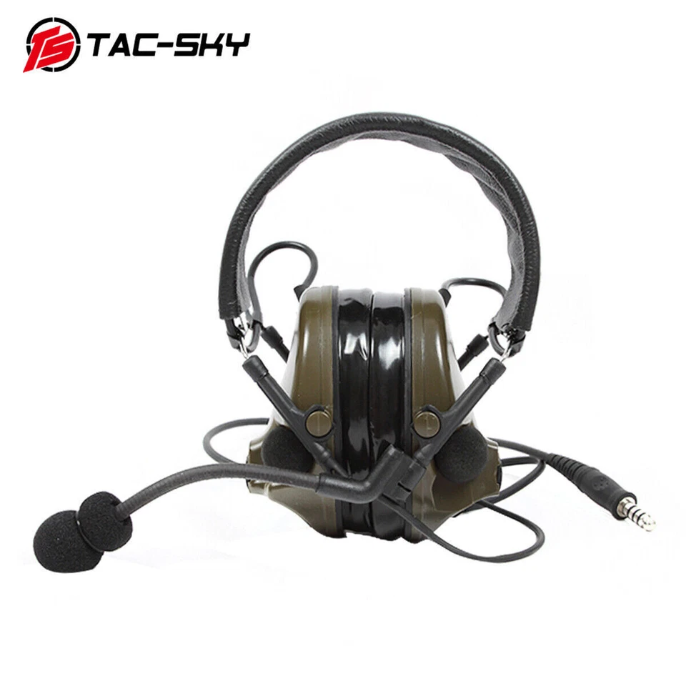 TAC-SKY Tactical COMTAC III C3 Noise-Reduction Pickup Headset FG Green Headphone - Image 4 of 4