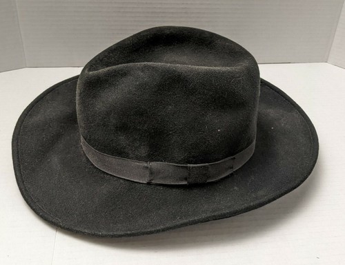 Bailey Hat 100% Wool Black Felt Size Xtra Large WPL5923 Made USA PRE-OWNED - 第 1/8 張圖片
