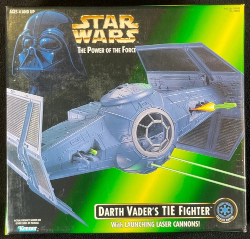 1996 Kenner Star Wars  POTF II DARTH VADER'S TIE FIGHTER & DARTH VADER Set MIB