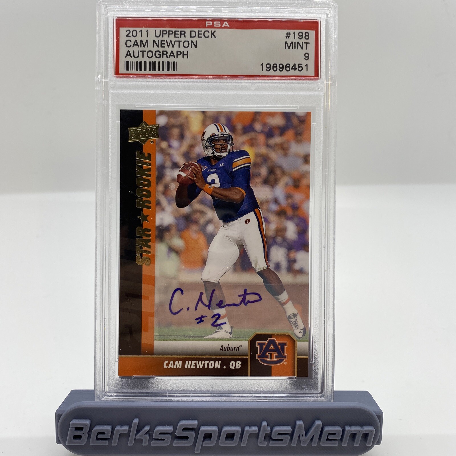 Cam Newton Upper Deck #198 Autograph