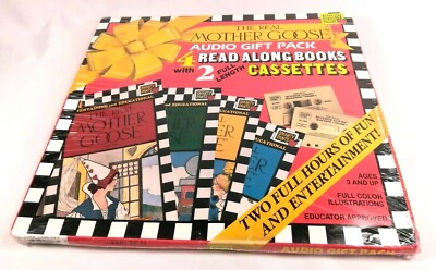 1988 The Real Mother Goose Audio Gift Pack Books Vol 1-4  By Smarty Pants
